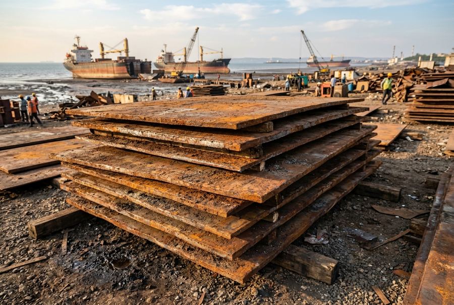 Ship-breaking MS Plates Lot (2 ton)